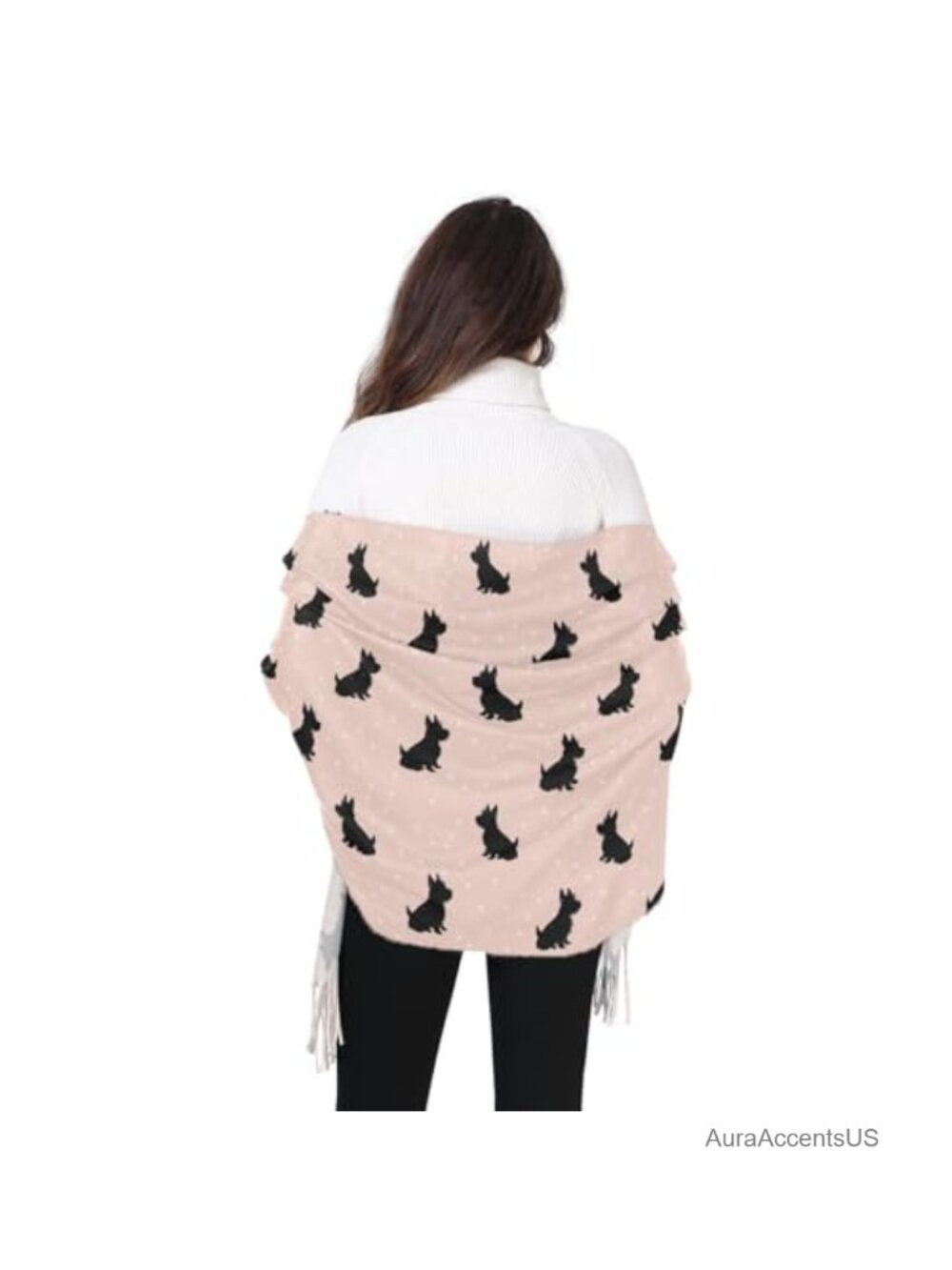 Women's Oversized Tiger Print Pashmina Shawl Wrap Scarf, Cashmere Feel Polyester